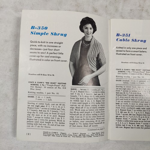1963 Sweaters & Accessories Yarn Knitting Crochet Pattern Book Coats & Clark 140 - Picture 24 of 24