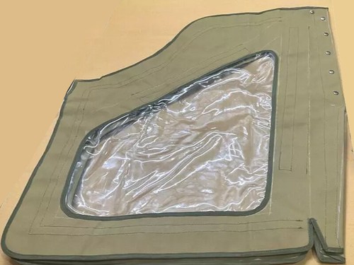 Soft Top For Willys Jeep CJ6 with Frame - Olive Green/Grey/Black - Picture 10 of 11