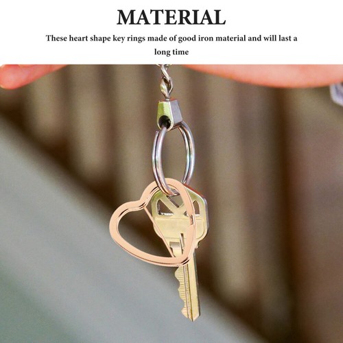 Soldes 2 Pack Heart Key Ring Man Keyring Chains for Craft Metal Keychain