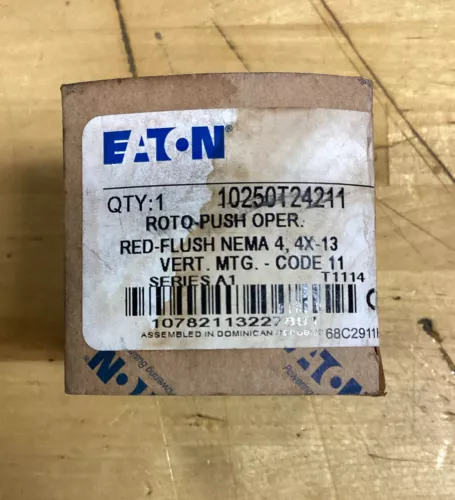 EATON CUTLER HAMMER 10250T24211 RED FLUSH MOUNT  ROTO-PUSH Sealed Box