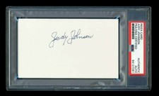 JUDY JOHNSON SIGNED MINT INDEX CARD PSA/DNA SLABBED AUTOGRAPHED NEGRO LEAGUES