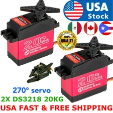 2x 20KG DS3218 MG 270° Metal Steering Digital Waterproof Servo High Torque RC