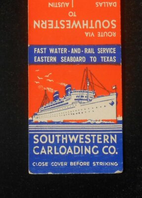1940s Ship Southwestern Carloading Co. Dallas Austin Beaumont Galveston Waco TX
