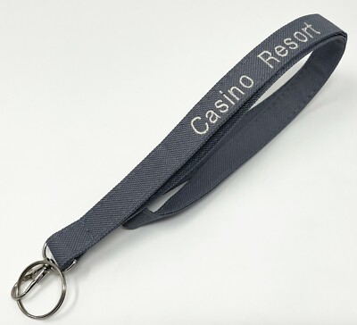 Personalized Custom Solid Poly Fabric Necklace Lanyard with keychain