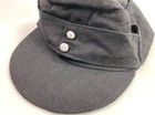 WWII GERMAN HEER WAFFEN PANZER BLACK WOOL M1943 EM NCO FIELD CAP-MEDIUM — photo 2