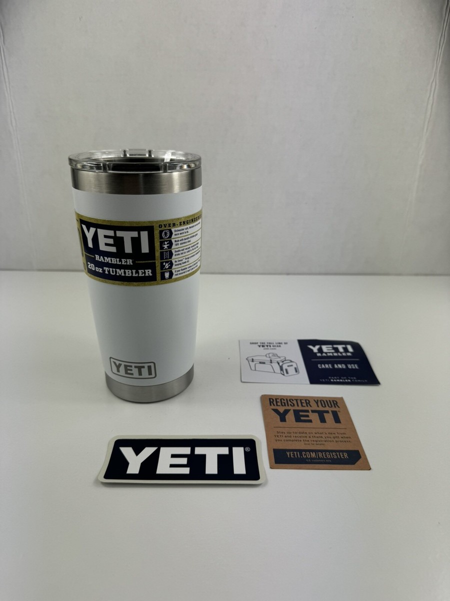 YETI 20oz Rambler Magnetic Lid Travel Mug White | eBay