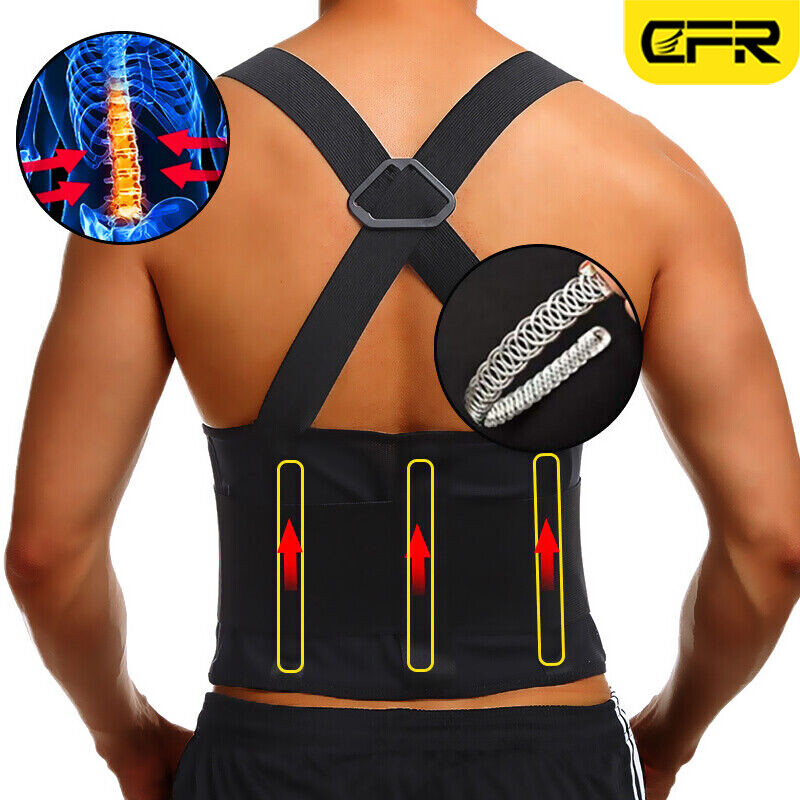 Heavy Duty Lift Lumbar Lower Back Waist Support Belt Brace