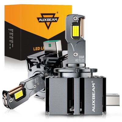2x AUXBEAM D3 LED Headlight Bulbs 6500K 70W 22000LM D3S D3R HID Xenon White Kit