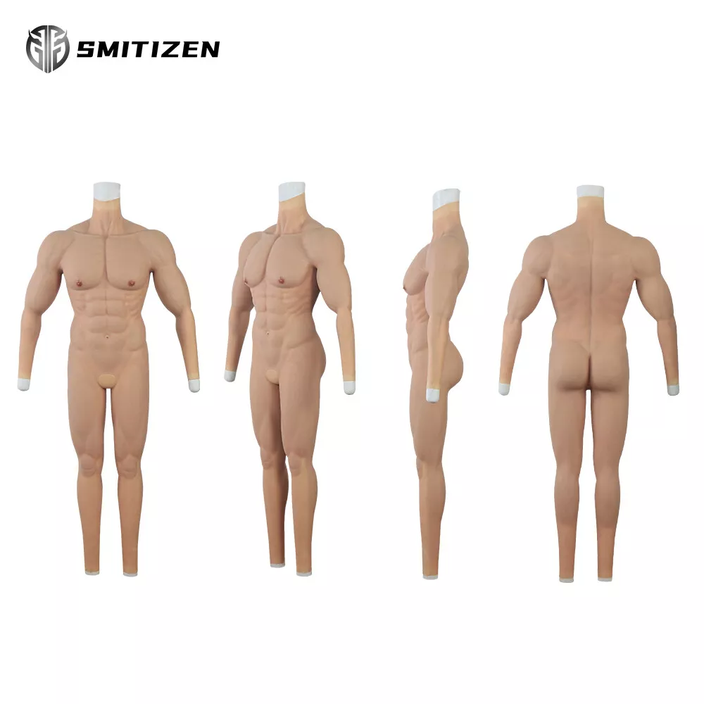 SMITIZEN Silicone Men Fake Chest Full Body Muscle Suit Macho Cosplay  Costume