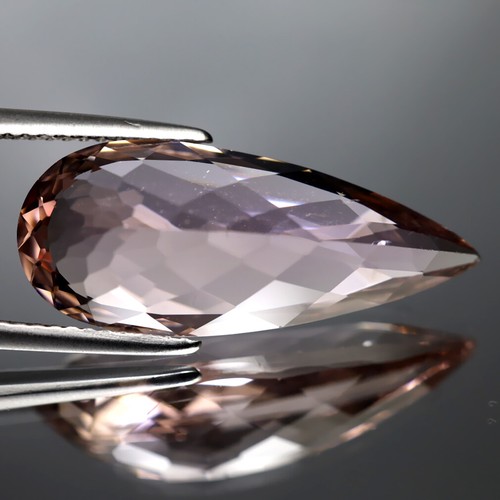 8.55 ct Exquisite Pear Cut (23 x 10 mm) Natural Pink Morganite Natural Gemstone - Picture 2 of 2