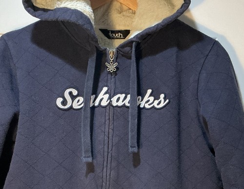 Seattle Seahawks Sherpa Sudadera con Capucha Chaqueta Cremallera Completa NFL Talla Mediana - Imagen 5 de 5