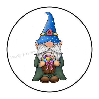 10cm Auto-Aufkleber Sticker Easter Gnome bunt Rund R3101