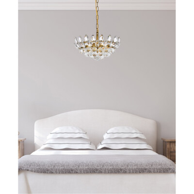 Crystal Pendant Chandelier Bedroom Dining Room Kitchen 3 Light Fixture 16''