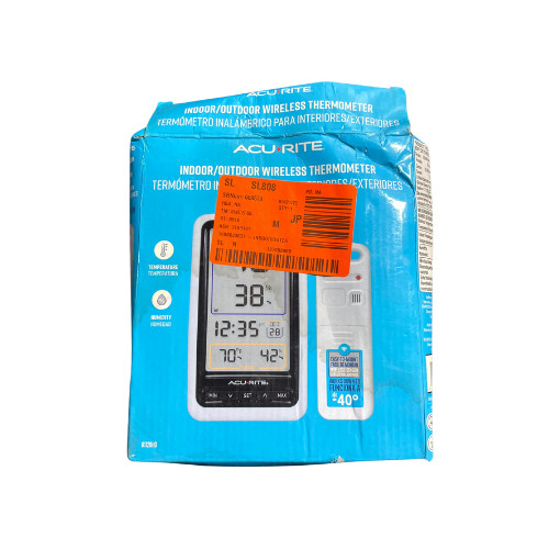 AcuRite 01128HD Indoor/Outdoor Wireless Thermometer with Humidity and Clock