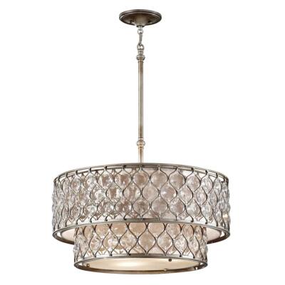 Beige Nickel Glamour Klassisch Hängelampe Pendelleuchte 6x60W/E27