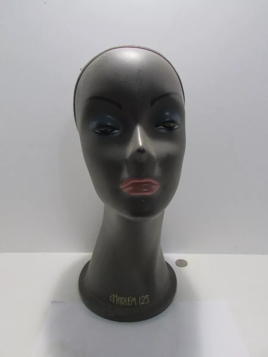 Vintage Harlem 123 Black Woman's Mannequin Head WIG STAND Bust African  American