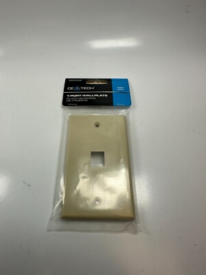 CE Tech 5001-IV (1000015539) 1-Port Wall Plate Ivory - New Fast Ship