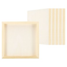 8"x8" Wood Panels Board, 6Pcs Unfinished Square Wood Canvas Boards