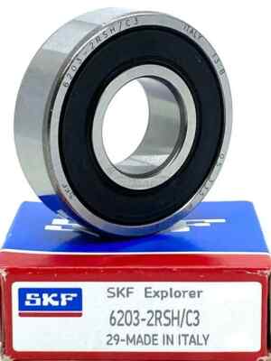 NEW SKF 6203 2RSH C3 DEEP GROOVE BALL BEARING, RUBBER SEALED 17x40x12 mm