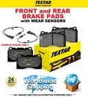 TEXTAR FRONT + REAR BRAKE PADS + SENSORS SET for MERCEDES C250 CGI 2009-2014