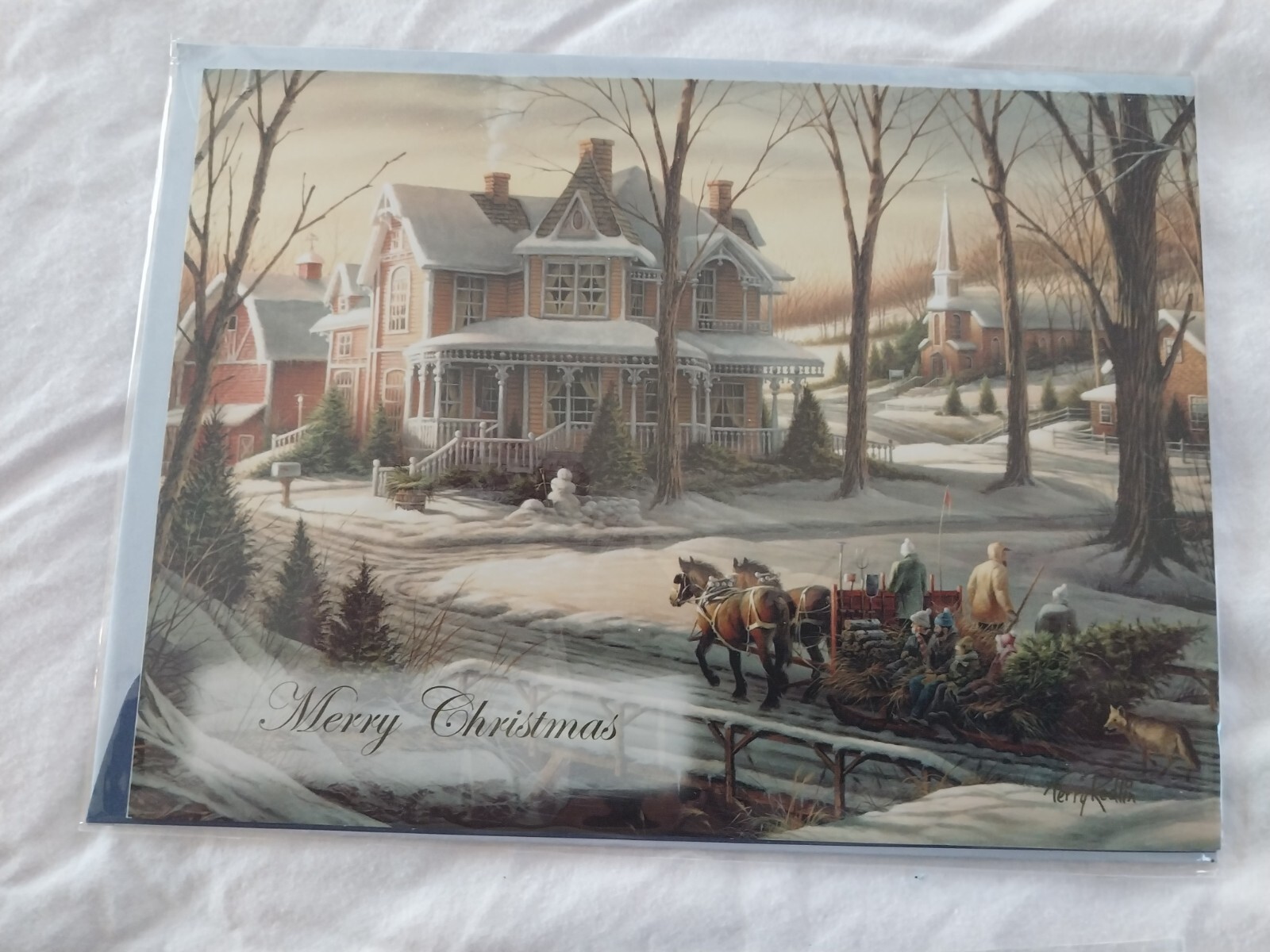 TRUE MEANING OF CHRISTMAS, 5 Christmas Cards, Design By TERRY REDLIN