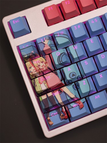 Blue Archive Games PBT Transparent Keycaps Cherry MX for Mechanical Keyboard 108 - Picture 9 of 10