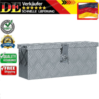 Aluminium Robust Box Trapezoid Storage Chest Trunk Organiser Toolbox Belt Box DE