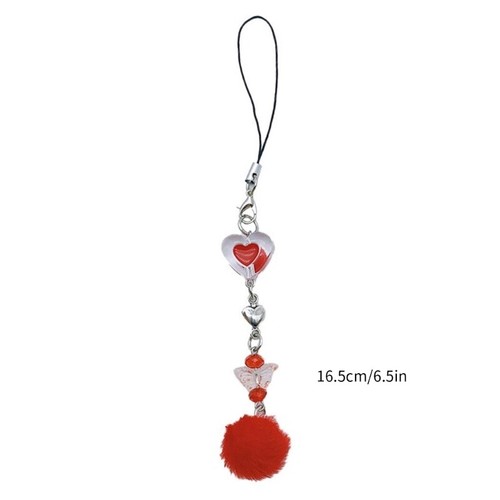 Butterfly Heart Pendant Keychain Phone Strap Lanyard Strap Backpack Charm Gift - Zdjęcie 8 z 8