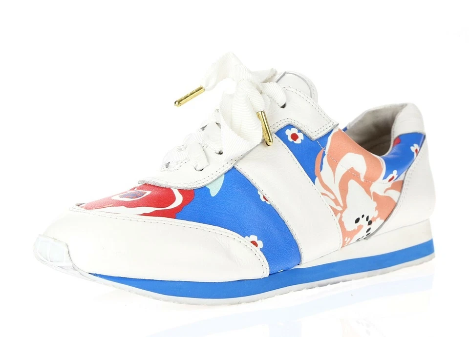 Kate Spade Sidney Mujer Blanco Floral Cuero Con Cordones Tenis Zapatos Talla 6.5 Foto 2 de 4