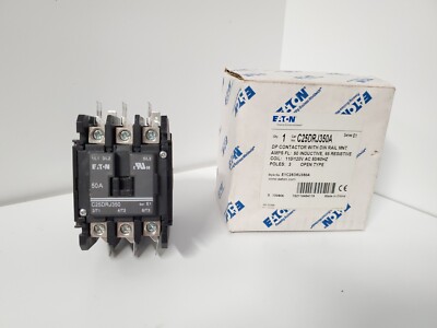 EATON C25DRJ350 DEFINITE PURPOSE CONTACTOR  WITH DIN RAIL MNT. 110/120 V 3 P