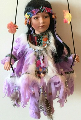 native american porcelain collectible dolls