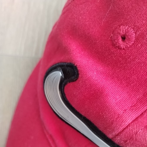 Nike Hat Fitted Toddler Baseball Cap 4 7 Red Cotton Large White Swoosh - Picture 5 of 13