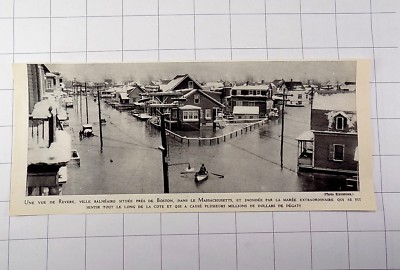 1933 REVERE bei Boston Massachusetts überflutete Straßen