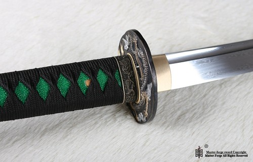 High Quality Damascus Folded Steel Japanese Katana Samurai Sword Full Tang Sharp - Picture 8 of 12