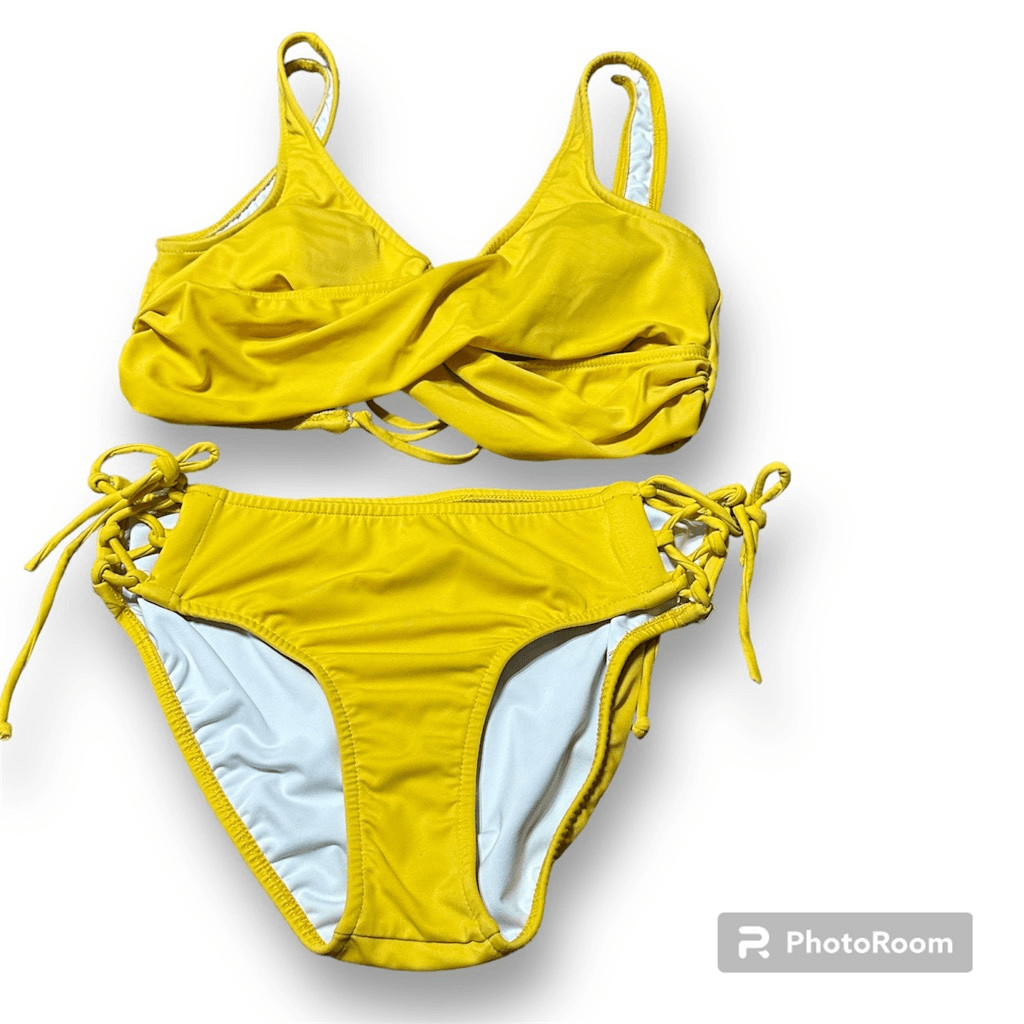 Venus Swimwear Yellow String Bikini Vintage 90s lace … Gem