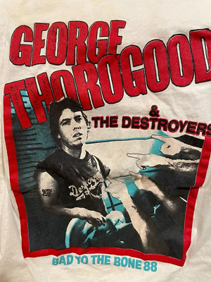 New George Thorogood Born to Be Bad One SideTour White S-234XL Shirt IN062