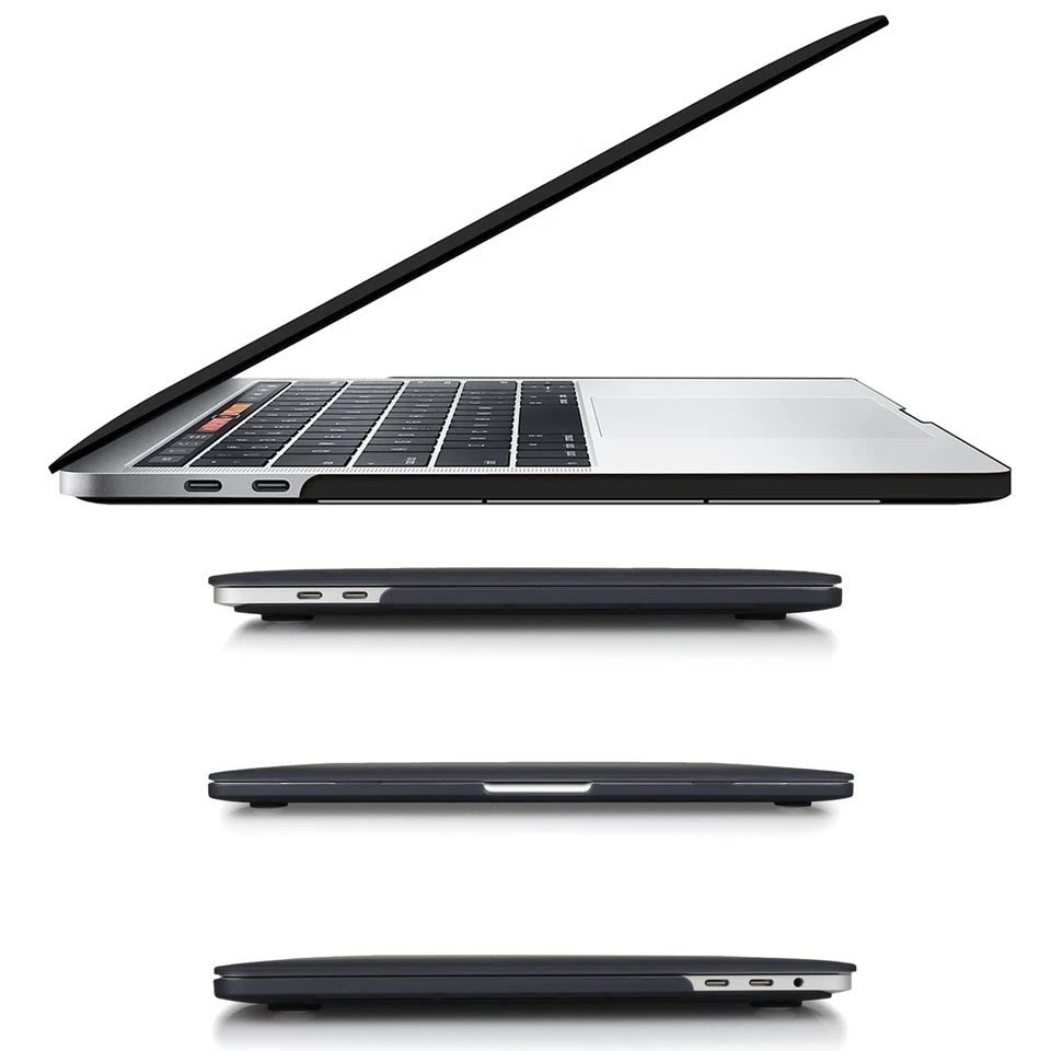 Cubierta rígida negra/limpia con clip a presión para Apple Macbook Pro/Air 13 con Touch ID Foto 4 de 4