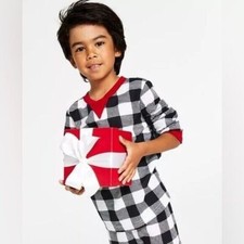 newFAMILY PAJAMAS Kid's Lightweight Thermal Waffle Buffalo Check PJ 1pc 4/5