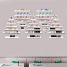 10Pcs Wall-mounted Nail Polish Triangular Nail Polish Racks 5-tier Display Racks
