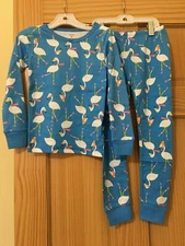 New Carter's Girls Blue Flamingo Pajama Set Long Sleeve Long Pants 3T, 5T