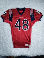 Ripon Athletics LG Liberty Flames Football Jersey #48 Red Team Issued