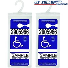 2x Handicap Placard Holder - Ultra Transparent Disabled Parking Permit Protector