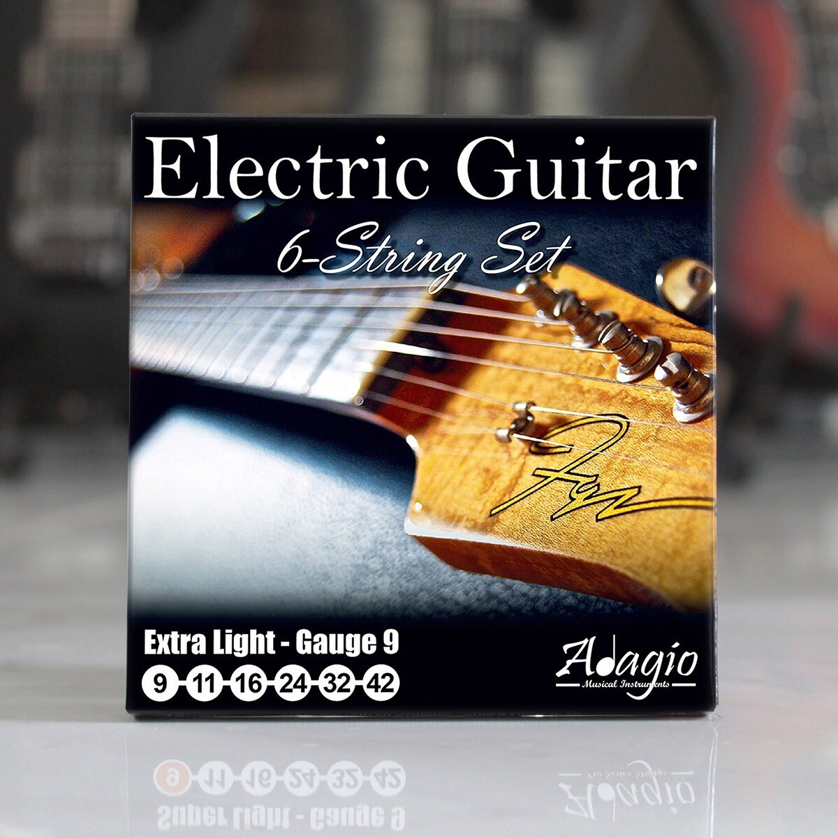 Corde per chitarra elettrica Adagio MULTIPACK 3x CONFEZIONI - Extra Light 9 set calibro 42 foto 3