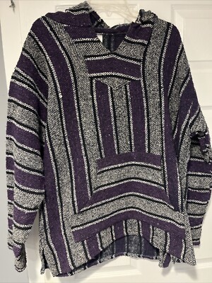 Franks Textiles Baja Hoodie Jacket Beach Outerwear Hippy Boho Multicolor XL
