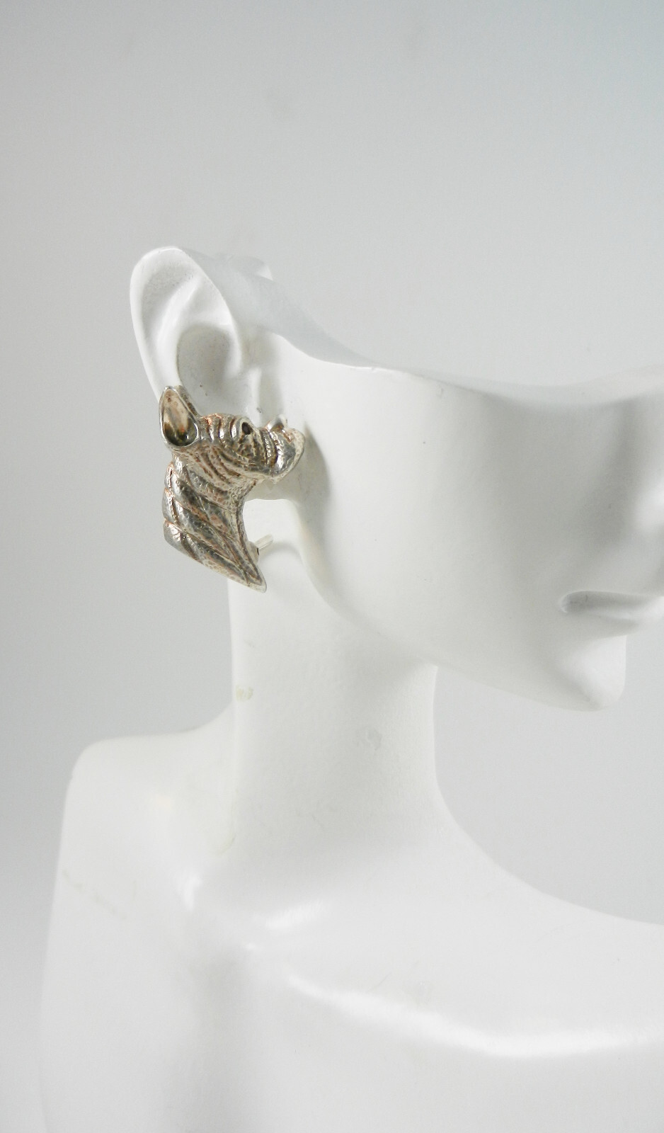 Vintage Solid Sterling Silver Boxer Earrings Amet… - image 8