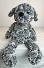 NEW Steiff Soft Cuddly Friends Taffy Dog 17 Mottled Gray w/ Tags