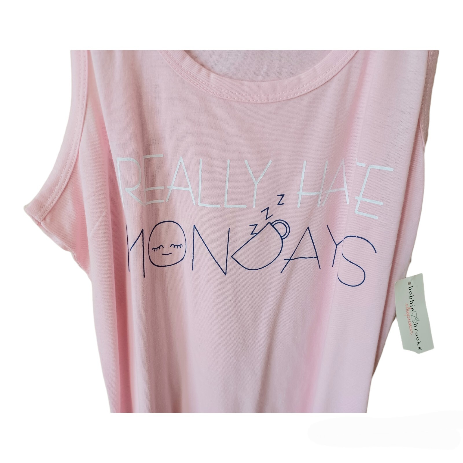 Bobbie Brooks Women's 2 Pc Shorts Pajama Set-S-"REALLY HATE MONDAYS" thumbnail 3