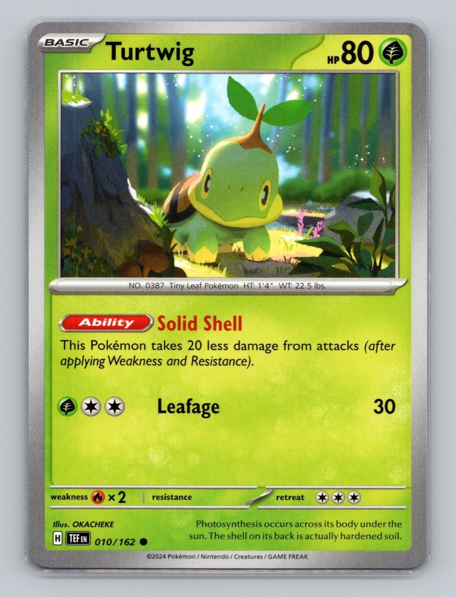 Turtwig 010/162 Temporal Forces Common NM TEF EN Pokemon Card