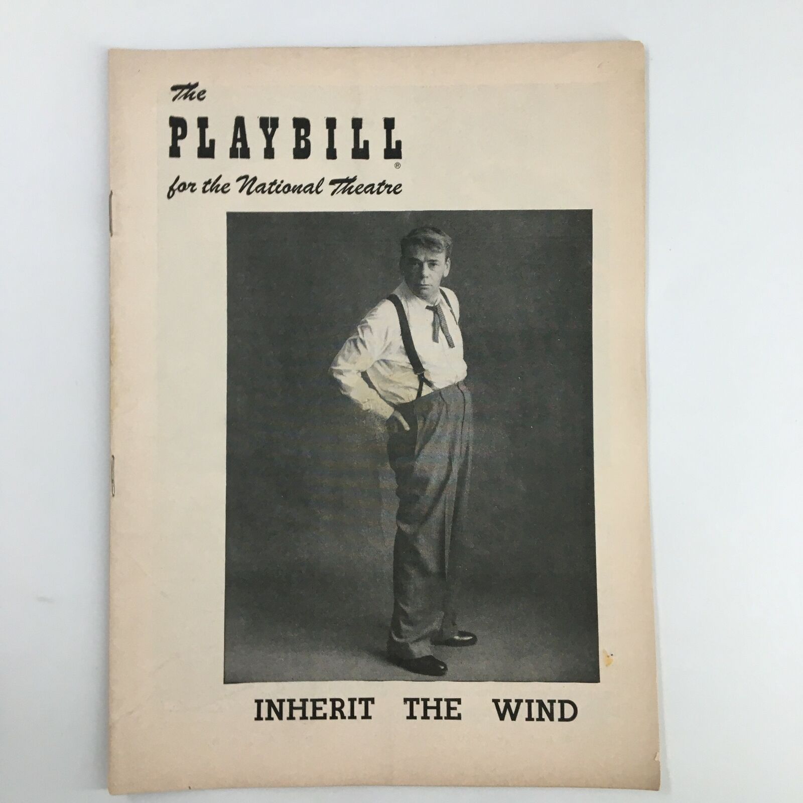 1955 Playbill National Theatre Paul Muni in Inherit The Wind by