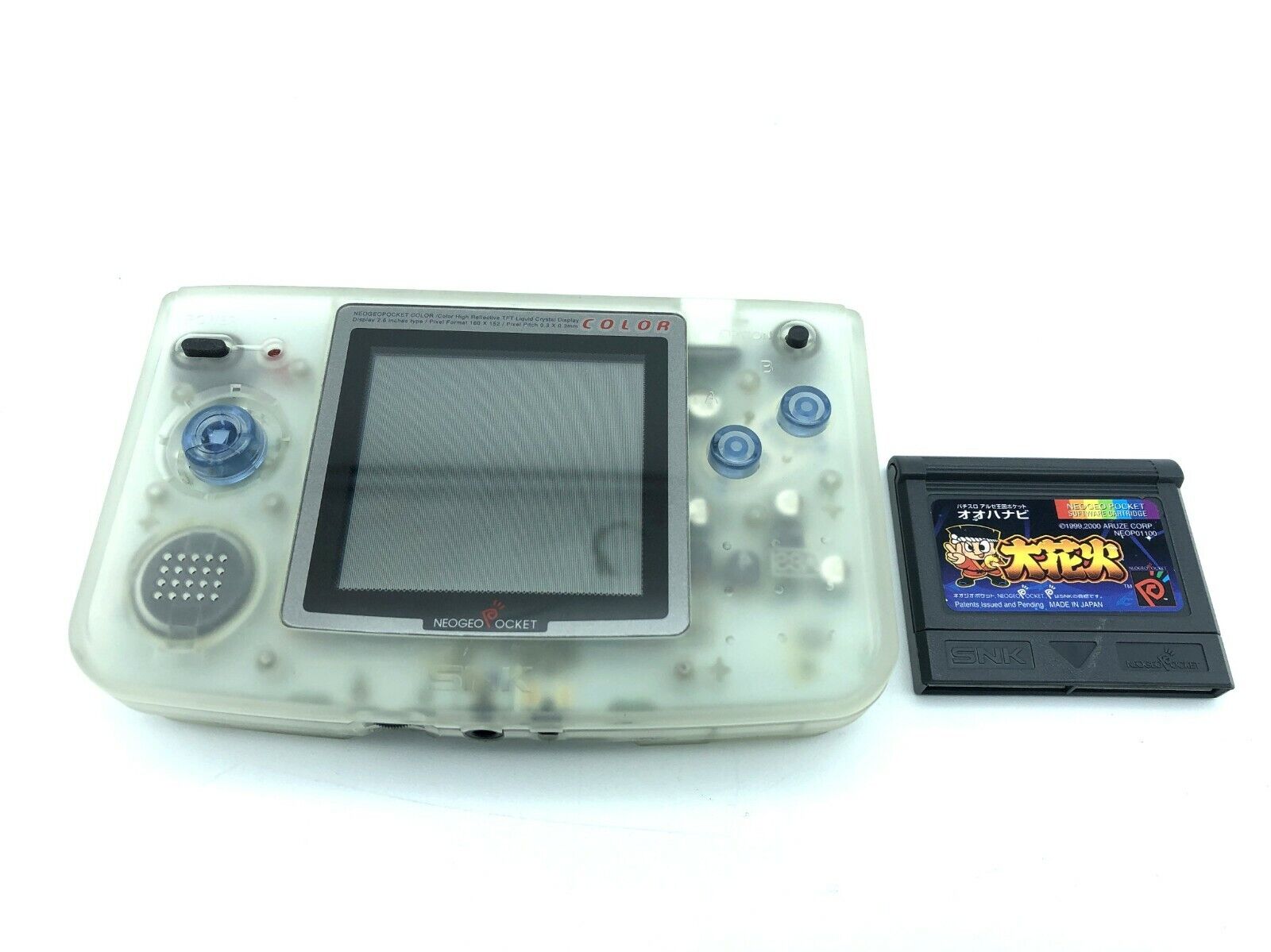 Neo Geo Pocket Color Console White skeleton SNK with1 software game Tested